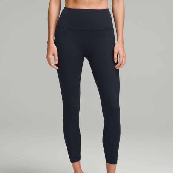 Lululemon Wunder Train High-Rise Ribbed Tight 25" True Navy size 4 - Picture 5 of 8